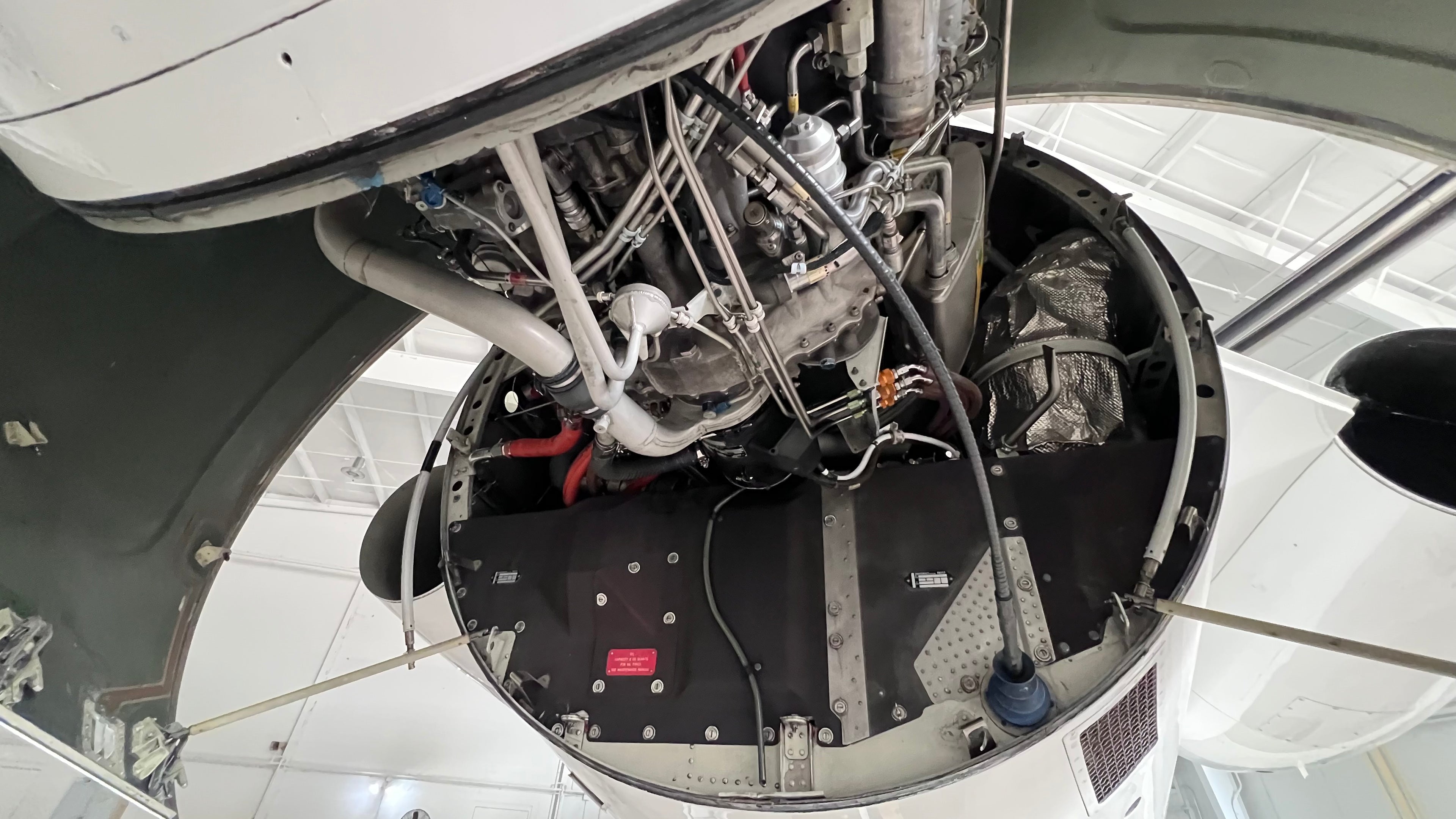 Close-Up of Private Jet being Worked On